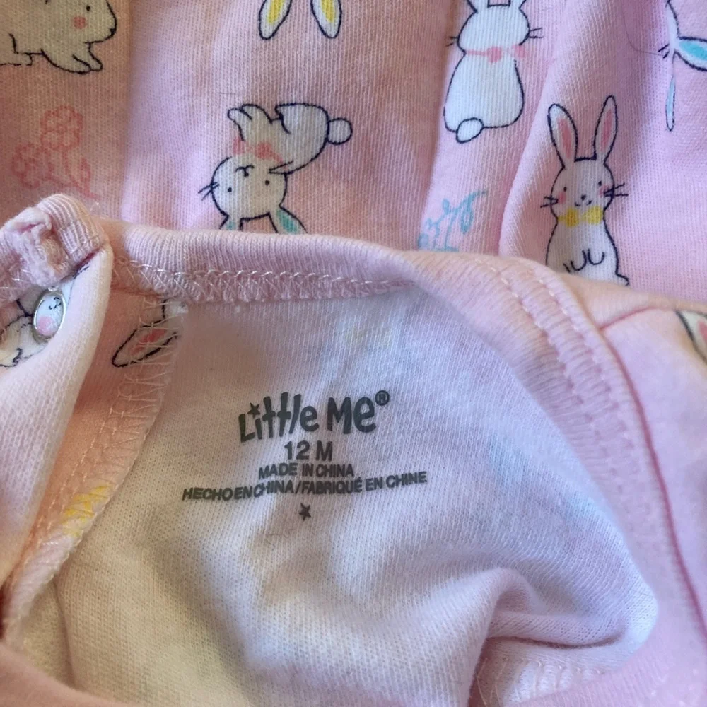 Spring Easter Bunny Dress 12‎ Months Pom Pom Trim 100% Cotton